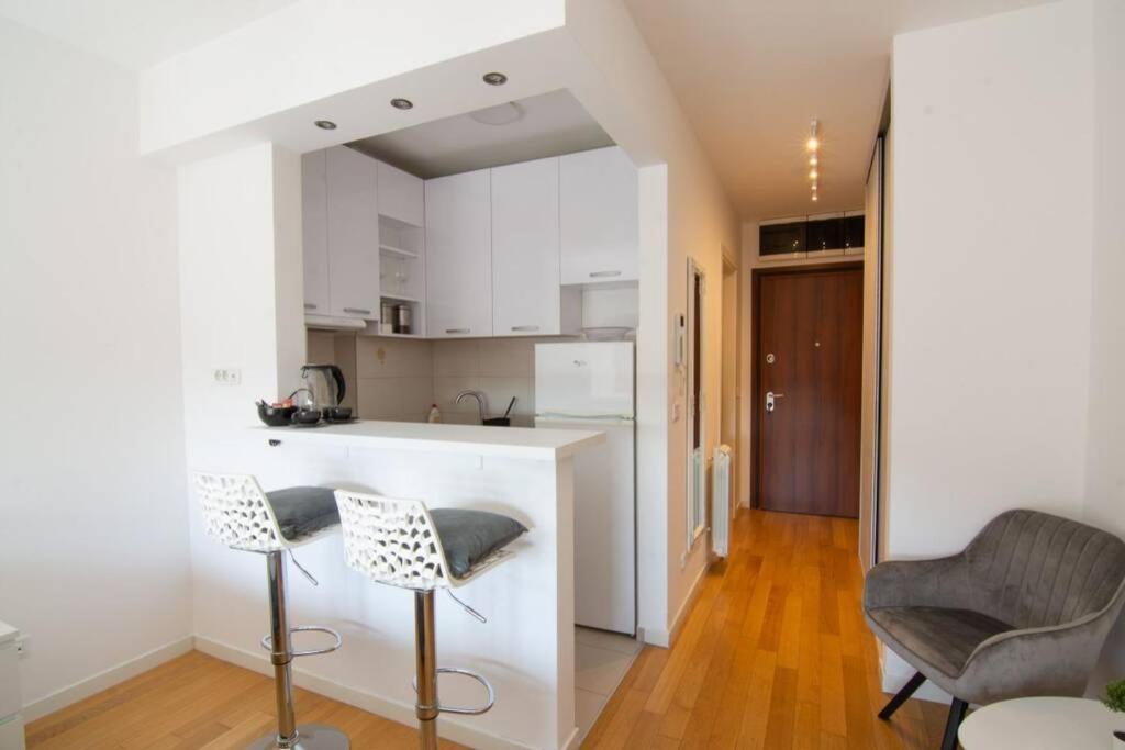 A Blok New Modern - Free Garage Parking, Comfortable, Quiet With A Park View Belgrad Dış mekan fotoğraf